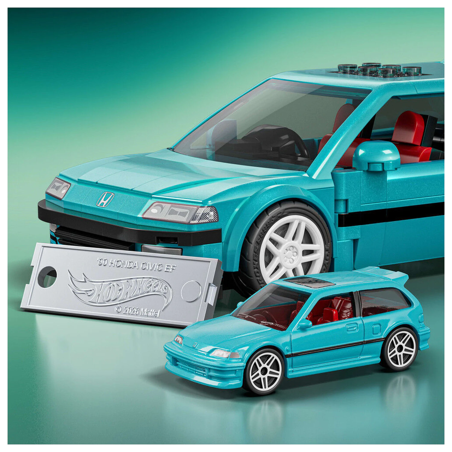Hot Wheels Speed Series Mattel Brick Shop Komplet za sestavljanje 1/32 po meri ’90 Honda Civic EF fotografija izdelka