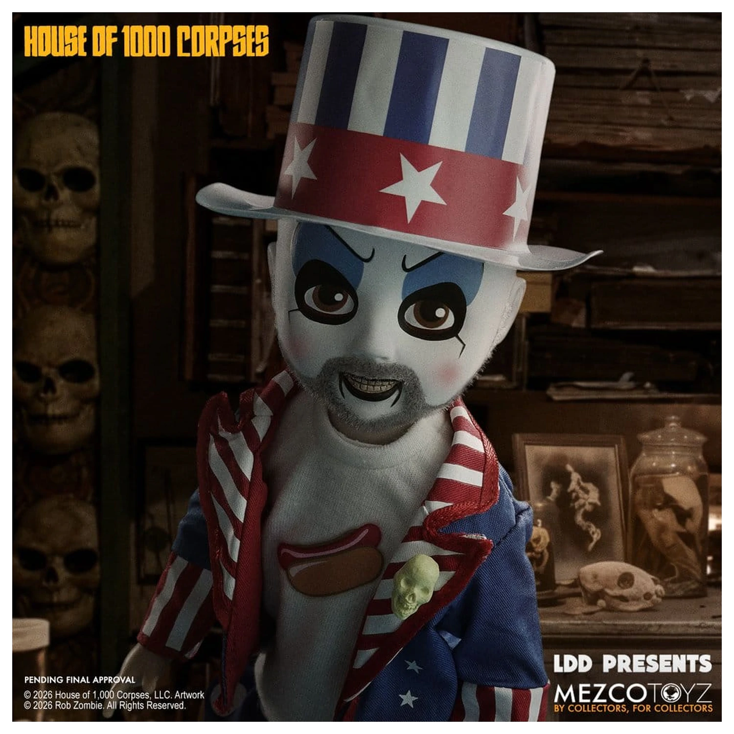 House of 1000 Corpses LDD Presents Lutka Captain Spaulding 25 cm fotografija izdelka