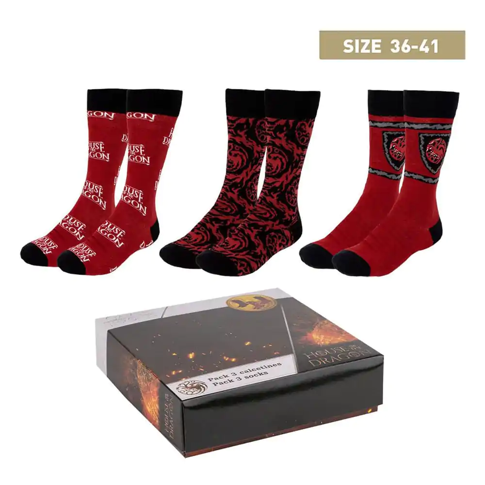 House of the Dragon Nogavice 3-Pack 35-41 fotografija izdelka