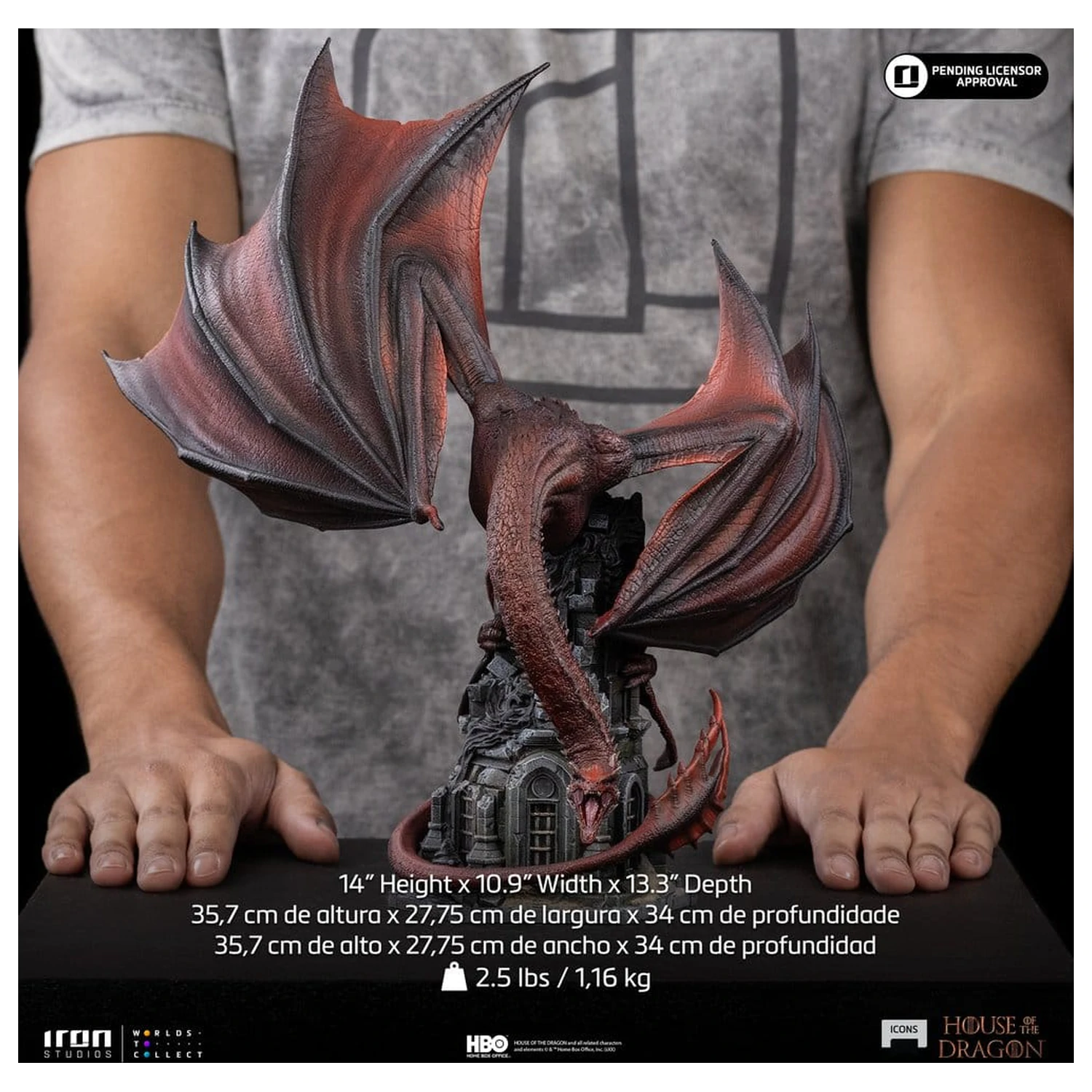 House of the Dragon Icons Kip Caraxes 36 cm fotografija izdelka