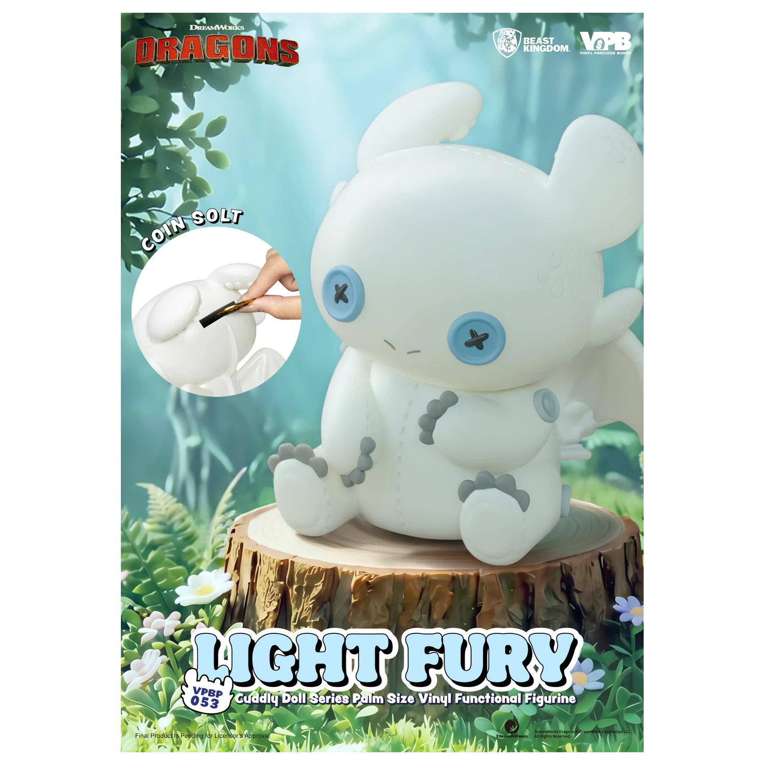 How To Train Your Dragon Light Fury hranilnik vinilna figura 11.2cm fotografija izdelka