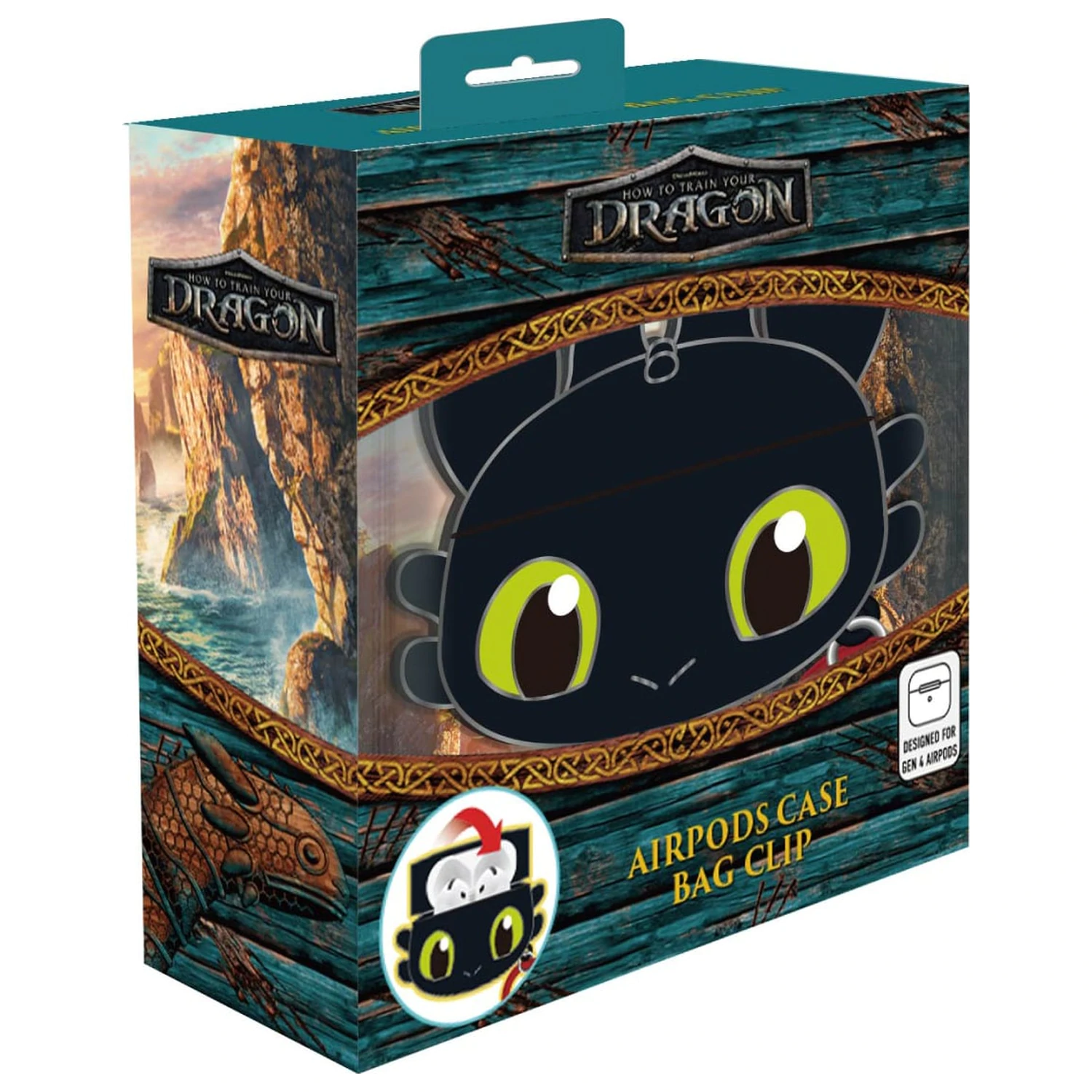 How to Train Your Dragon Toothless 3D Penasti AirPods ovitek s sponko za torbo fotografija izdelka