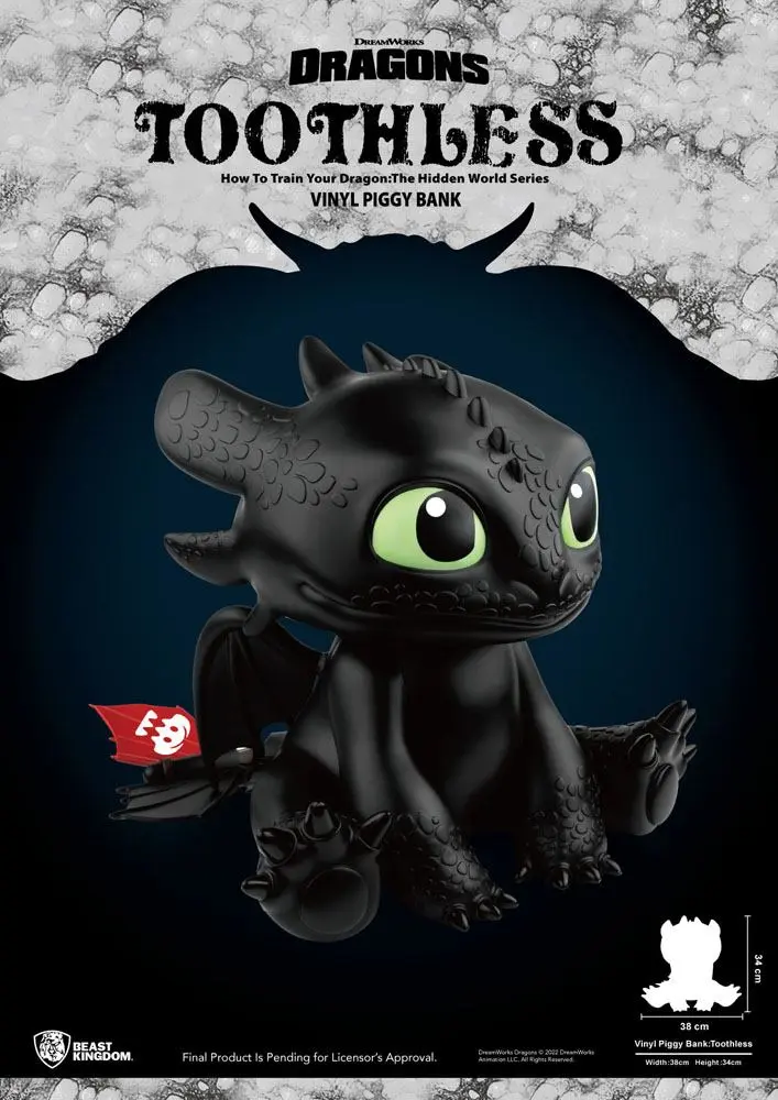 Kako izuriti svojega zmaja Piggy Vinyl Bank Toothless 30 cm fotografija izdelka