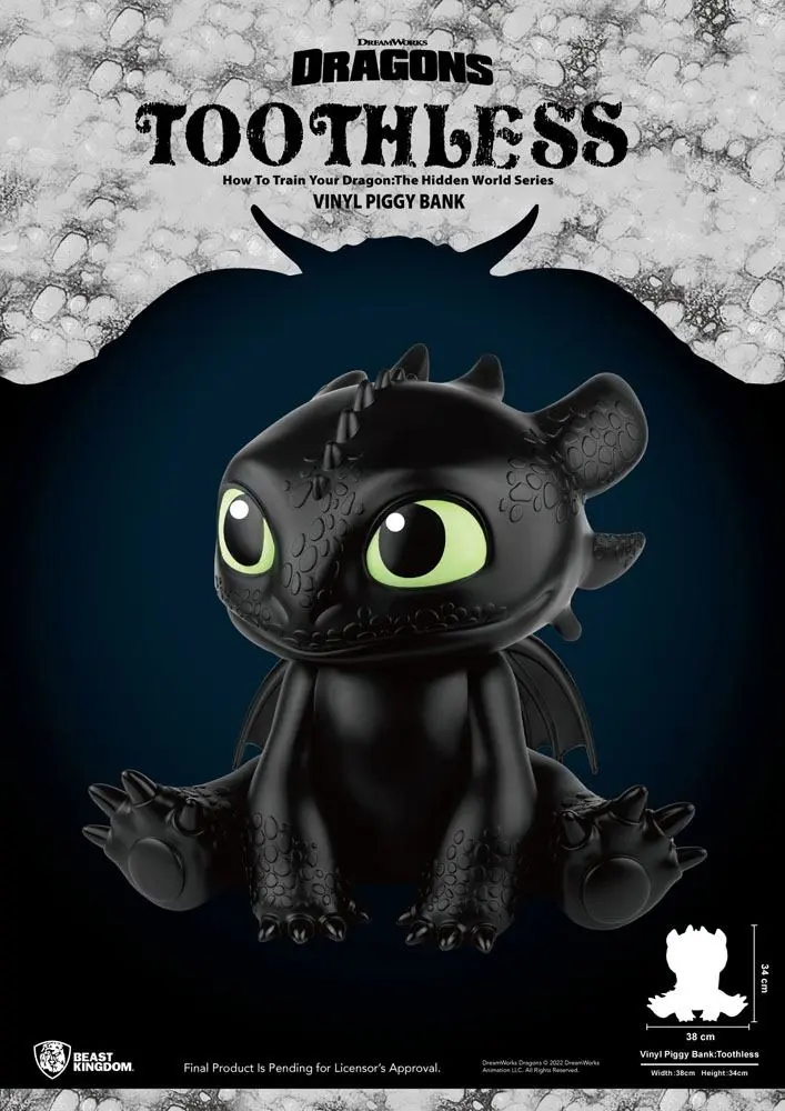 Kako izuriti svojega zmaja Piggy Vinyl Bank Toothless 30 cm fotografija izdelka