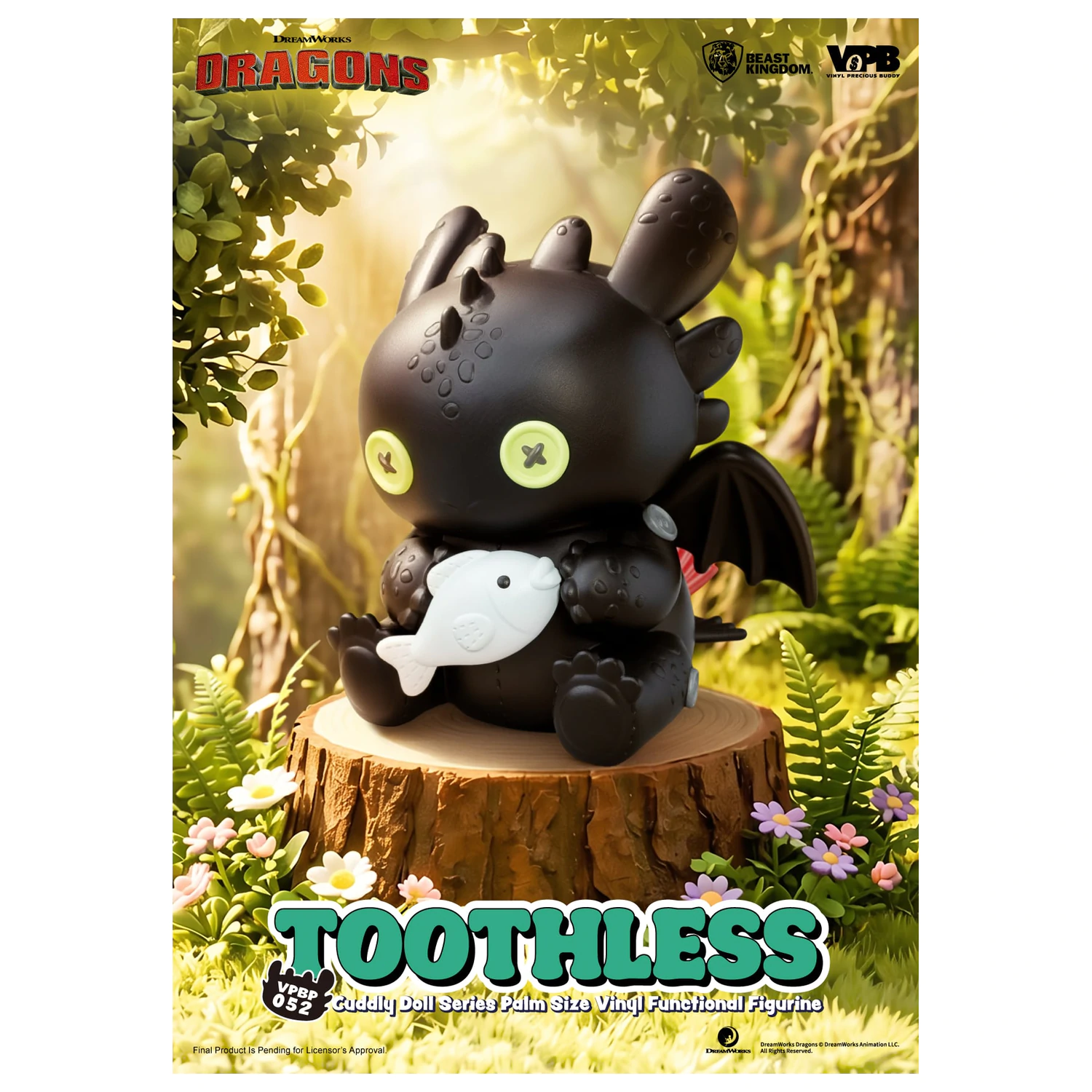 HOW TO TRAIN YOUR DRAGON Toothless Bank vinilna figura 11.7cm fotografija izdelka
