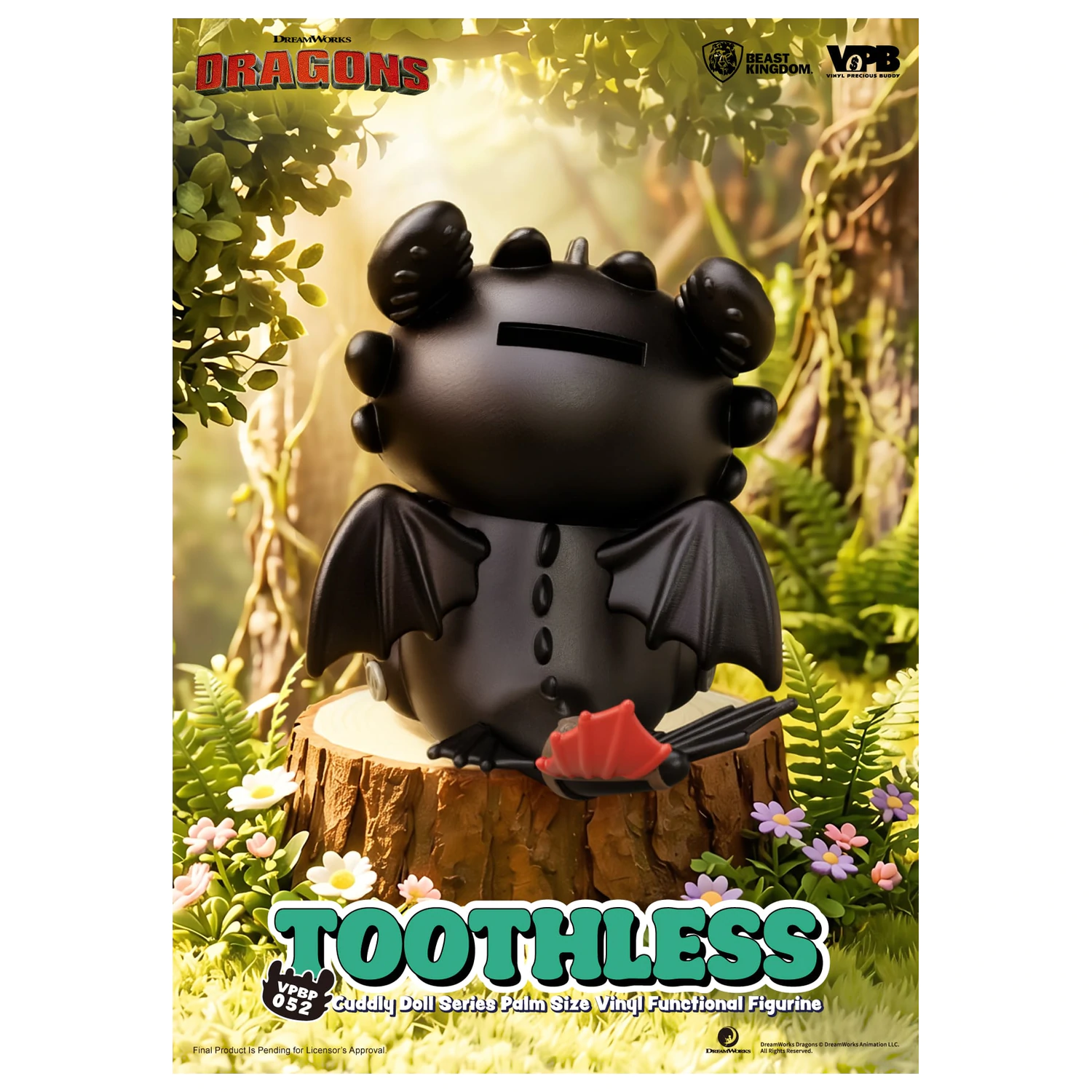 HOW TO TRAIN YOUR DRAGON Toothless Bank vinilna figura 11.7cm fotografija izdelka