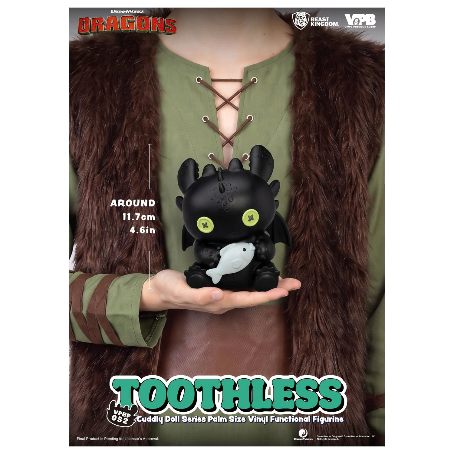 HOW TO TRAIN YOUR DRAGON Toothless Bank vinilna figura 11.7cm fotografija izdelka