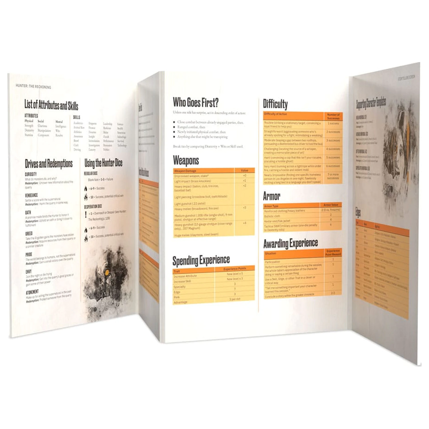 Hunter: The Reckoning 5th Edition RPG Storyteller's Screen Komplet *Angleška različica* fotografija izdelka