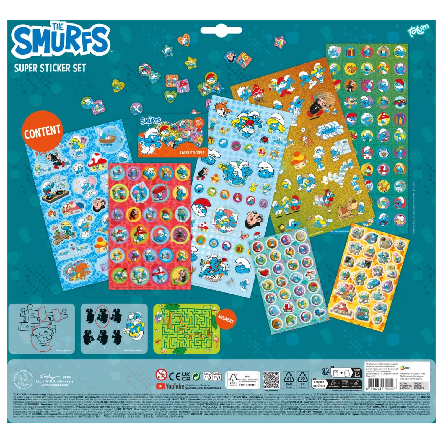 The Smurfs Happy Super Set Nalepk fotografija izdelka