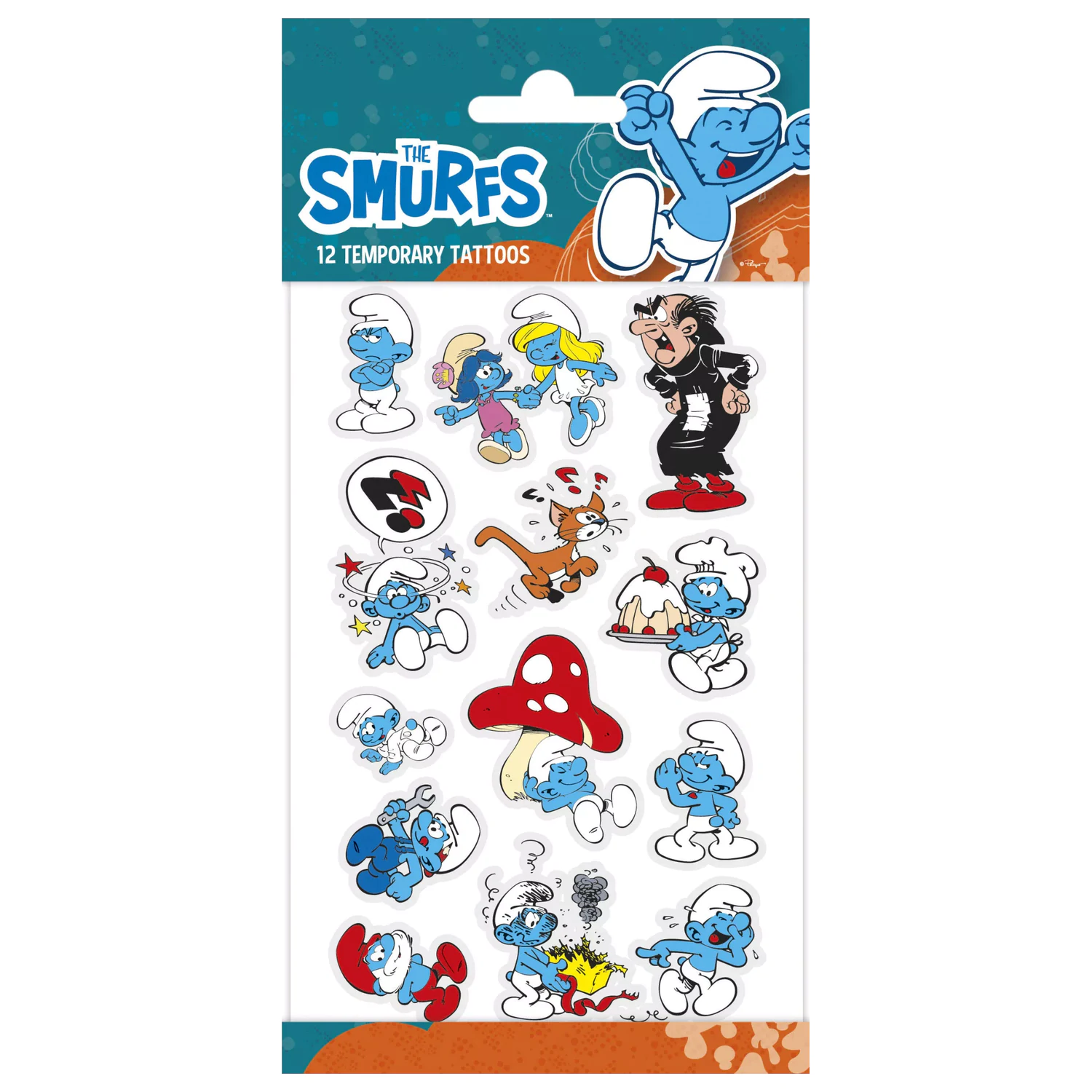 The Smurfs Laugh Tattoo 12-kosov fotografija izdelka