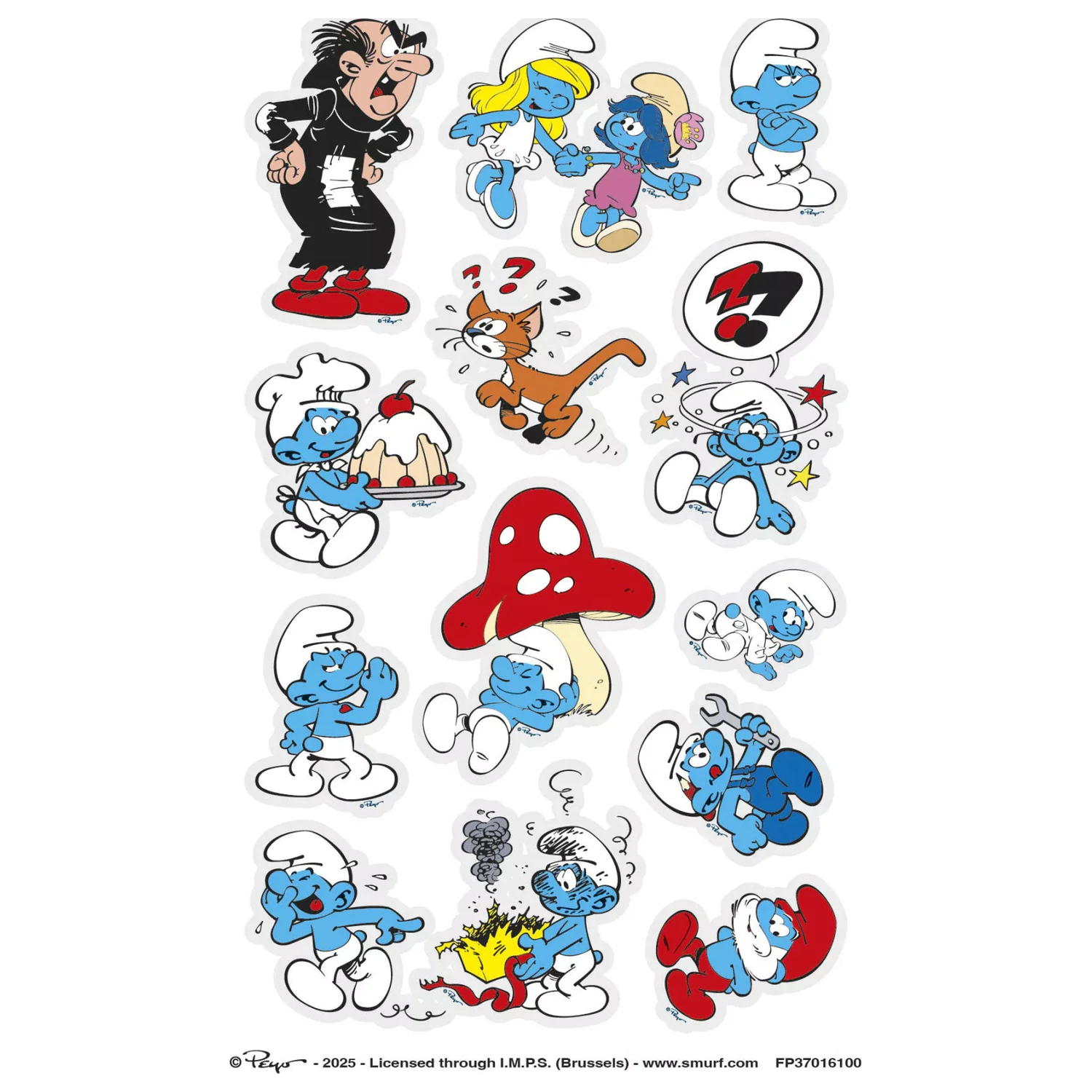 The Smurfs Laugh Tattoo 12-kosov fotografija izdelka