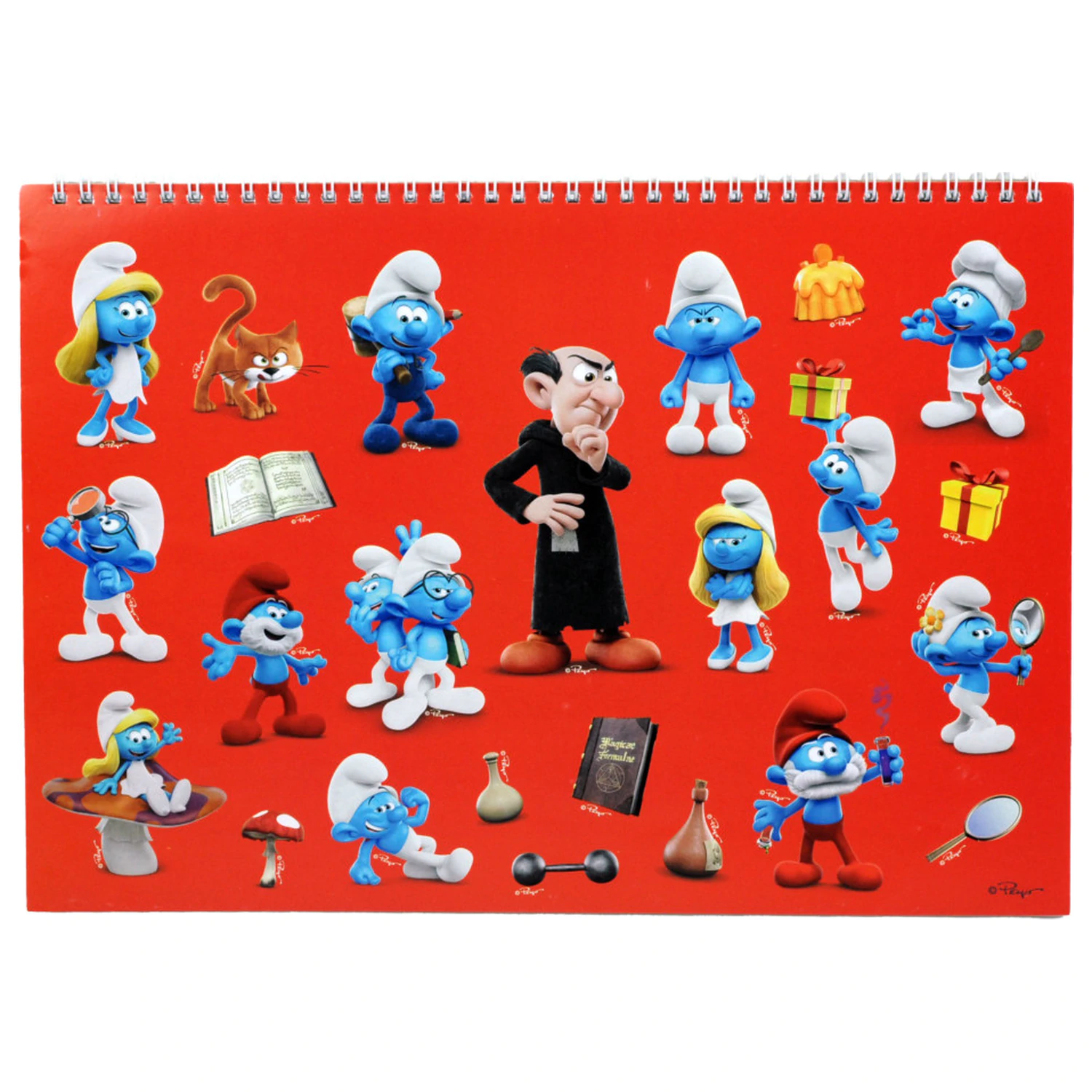 Smurfs Village A/4 Spiralni skicirni blok 40 strani z nalepkami fotografija izdelka