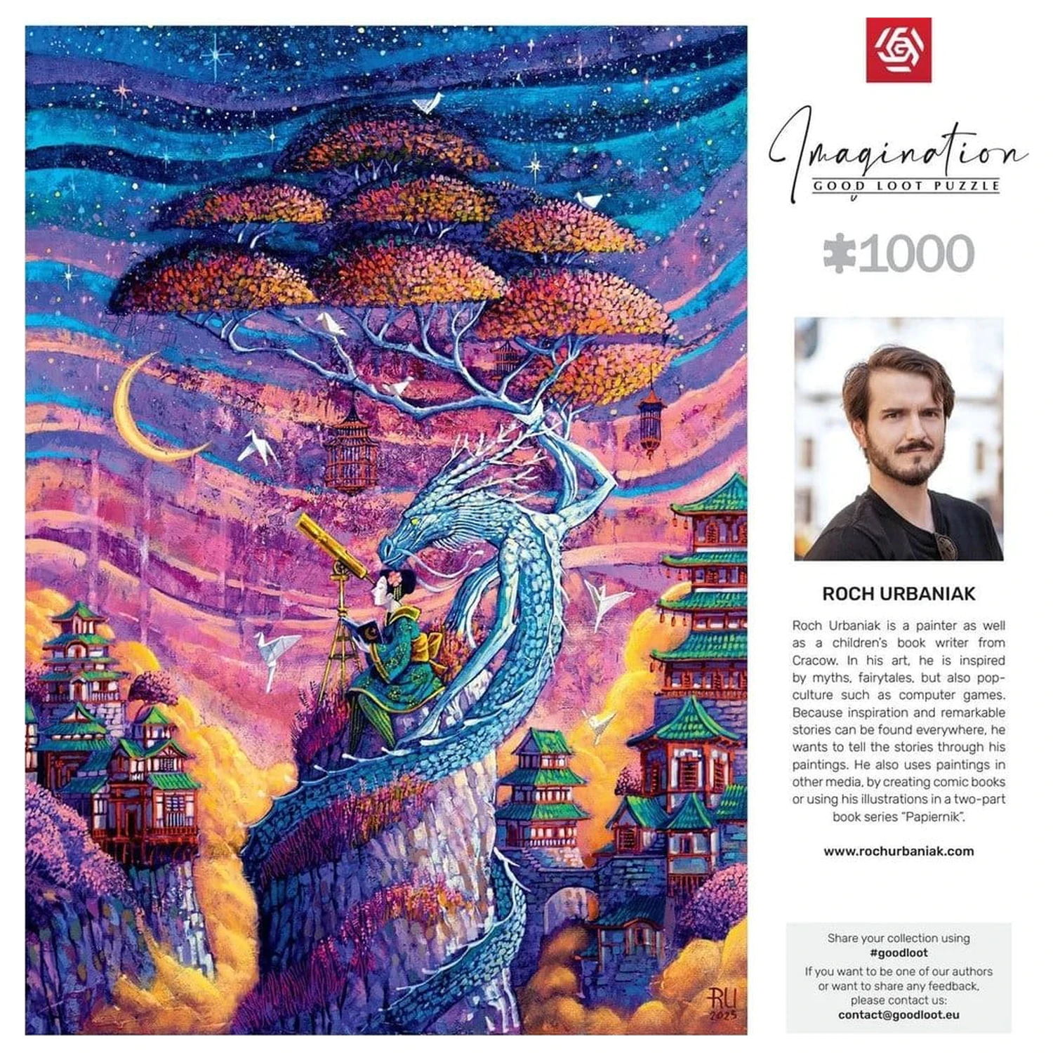 Imagination Series Puzzle Roch Urbaniak Sakura i Ryu (1000 kosov) fotografija izdelka