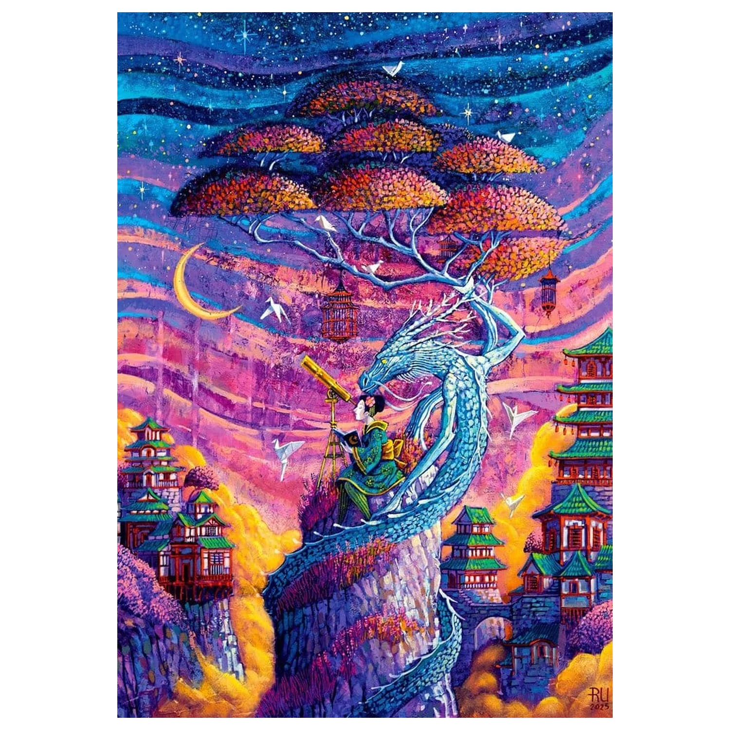 Imagination Series Puzzle Roch Urbaniak Sakura i Ryu (1000 kosov) fotografija izdelka