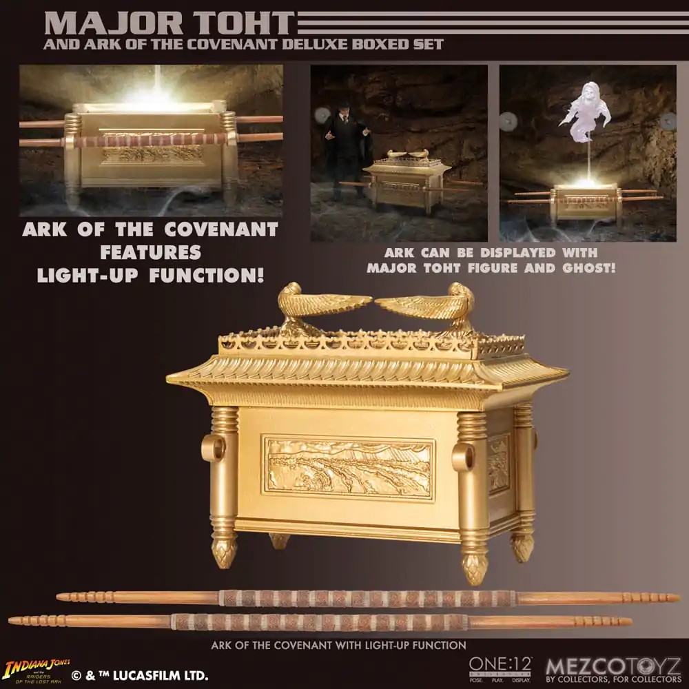 Indiana Jones Akcijska Figura 1/12 Major Toht and Ark of the Covenant Deluxe Boxed Set 16 cm fotografija izdelka