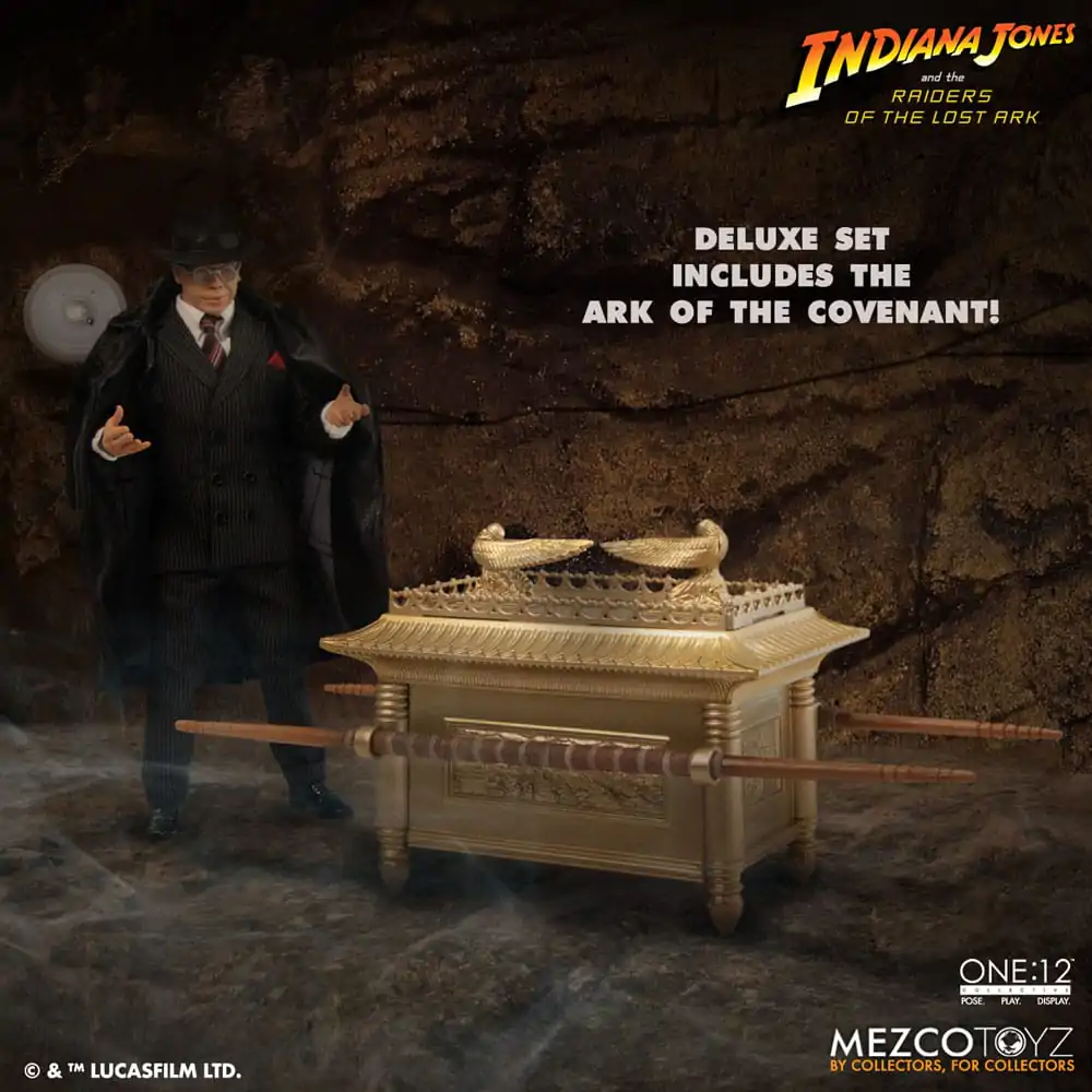 Indiana Jones Akcijska Figura 1/12 Major Toht and Ark of the Covenant Deluxe Boxed Set 16 cm fotografija izdelka