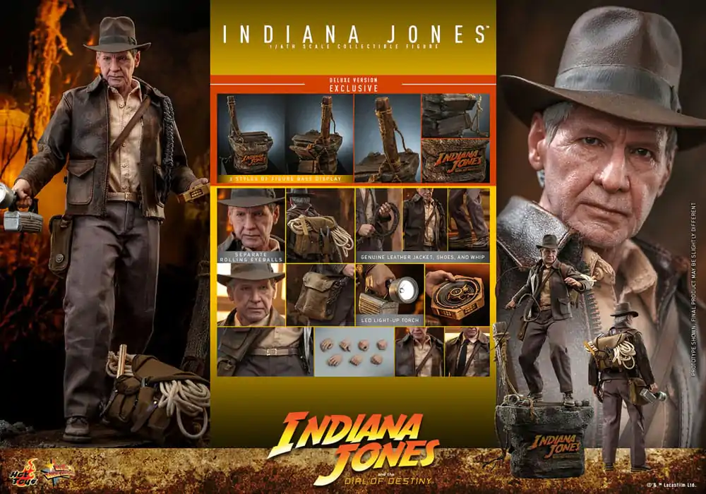 Indiana Jones Movie Masterpiece akcijska figura 1/6 Indiana Jones (Deluxe Različica) 30 cm fotografija izdelka