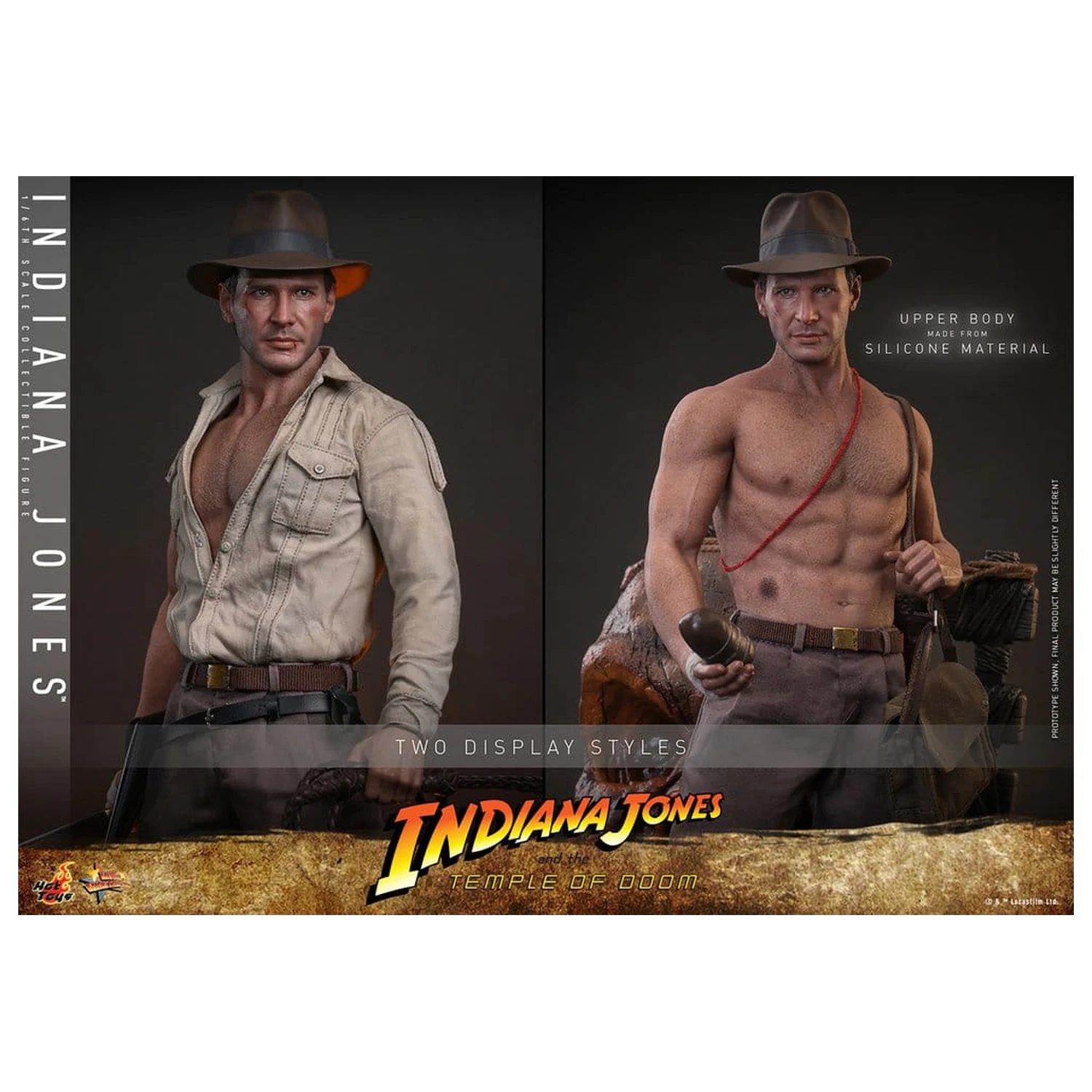 Indiana Jones Movie Masterpiece akcijska figura 1/6 Indiana Jones 30 cm fotografija izdelka