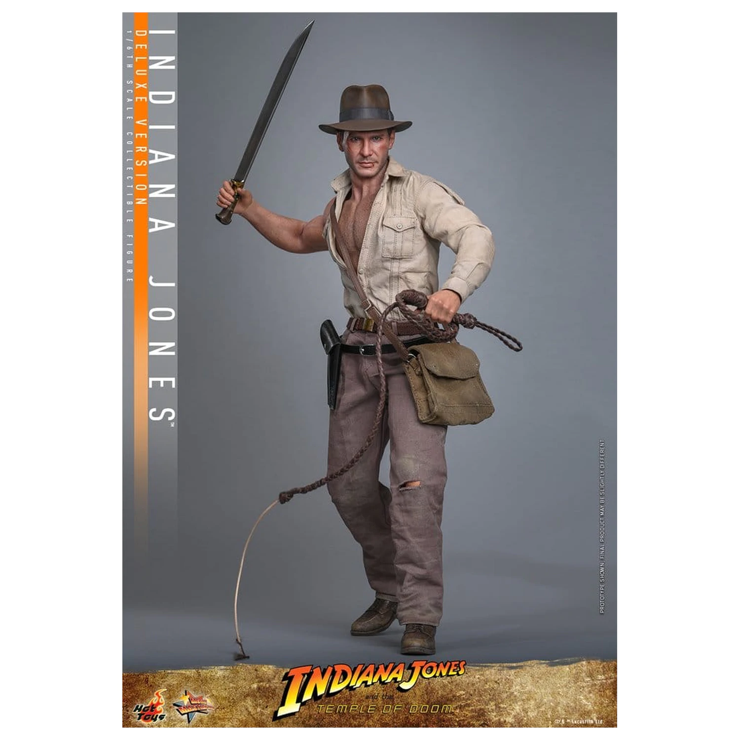 Indiana Jones Movie Masterpiece akcijska figura 1/6 Indiana Jones (Deluxe Version) 30 cm fotografija izdelka