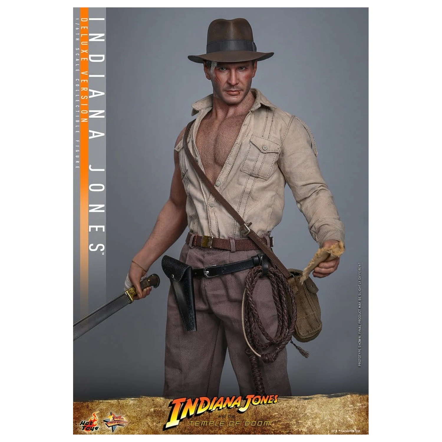 Indiana Jones Movie Masterpiece akcijska figura 1/6 Indiana Jones (Deluxe Version) 30 cm fotografija izdelka