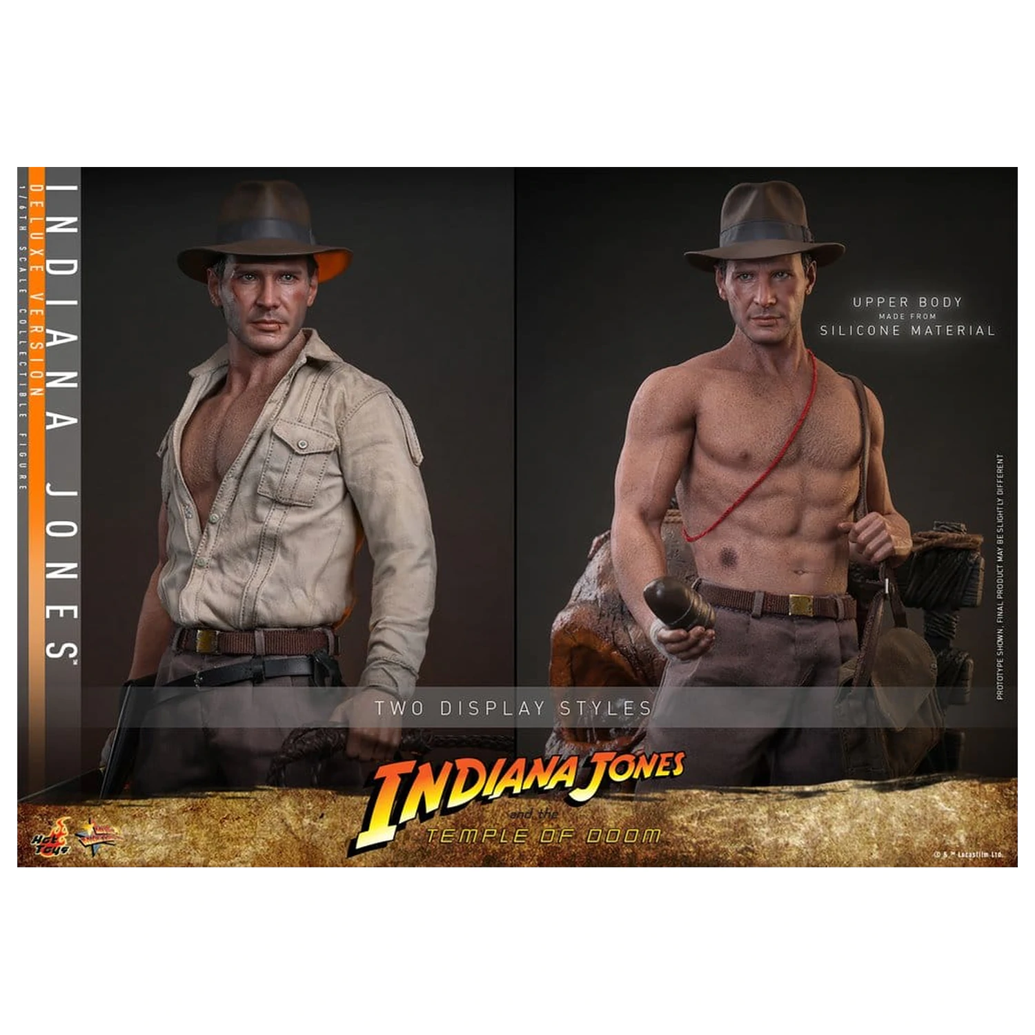 Indiana Jones Movie Masterpiece akcijska figura 1/6 Indiana Jones (Deluxe Version) 30 cm fotografija izdelka