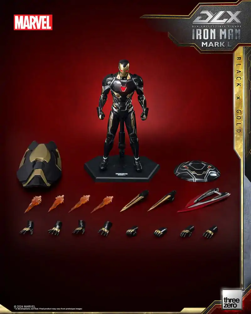 Infinity Saga DLX akcijska figura 1/12 Iron Man Mark 50 (Black X Gold) 17 cm fotografija izdelka