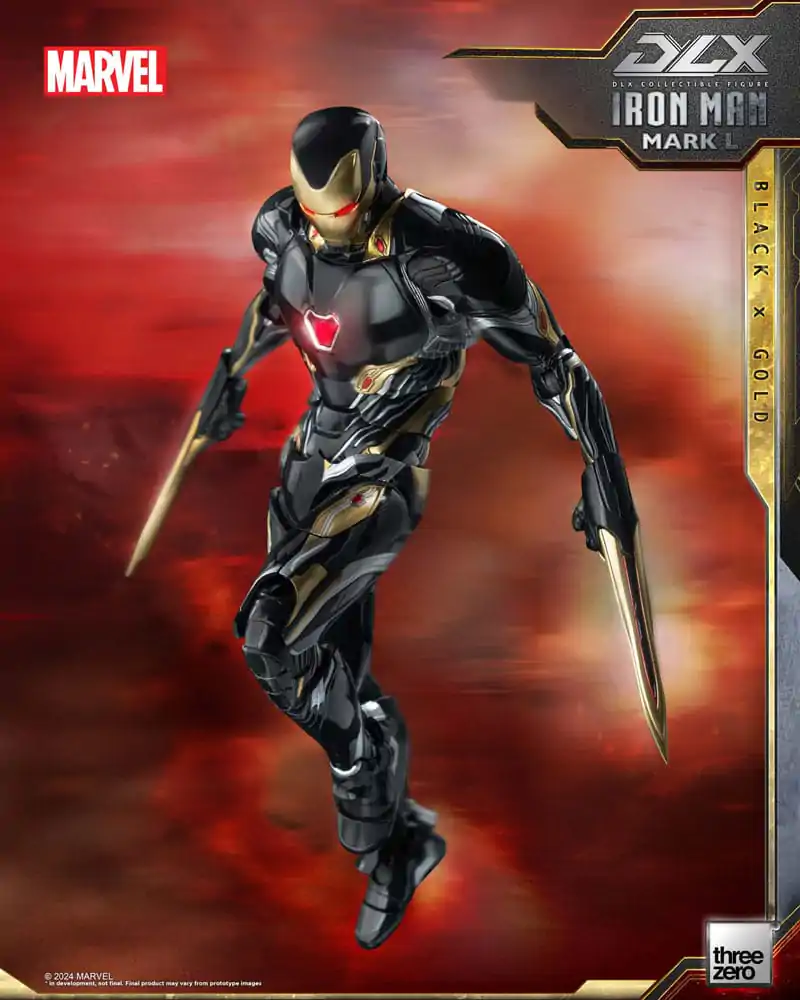 Infinity Saga DLX akcijska figura 1/12 Iron Man Mark 50 (Black X Gold) 17 cm fotografija izdelka