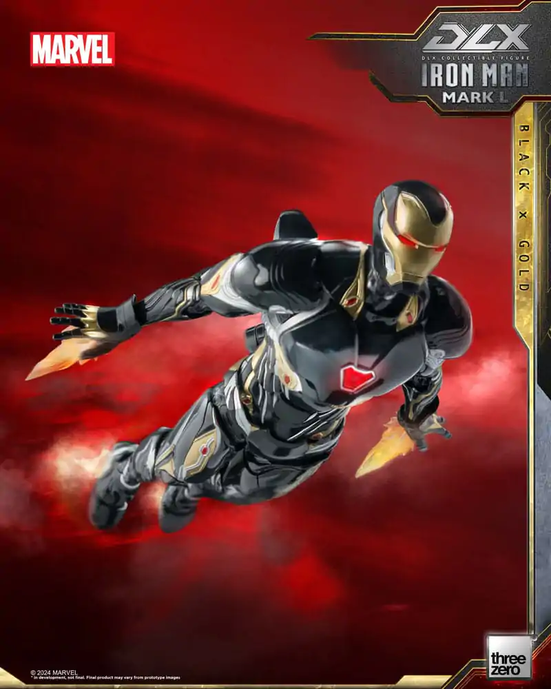 Infinity Saga DLX akcijska figura 1/12 Iron Man Mark 50 (Black X Gold) 17 cm fotografija izdelka