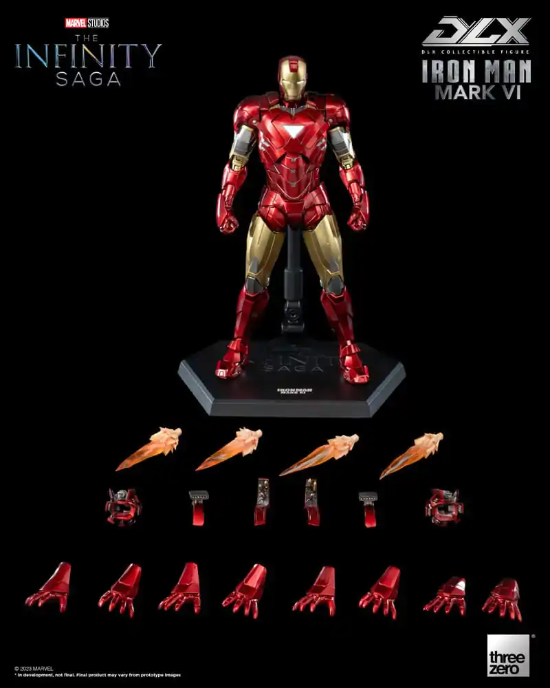 Infinity Saga DLX Akcijska Figura 1/12 Iron Man Mark 6 17 cm fotografija izdelka