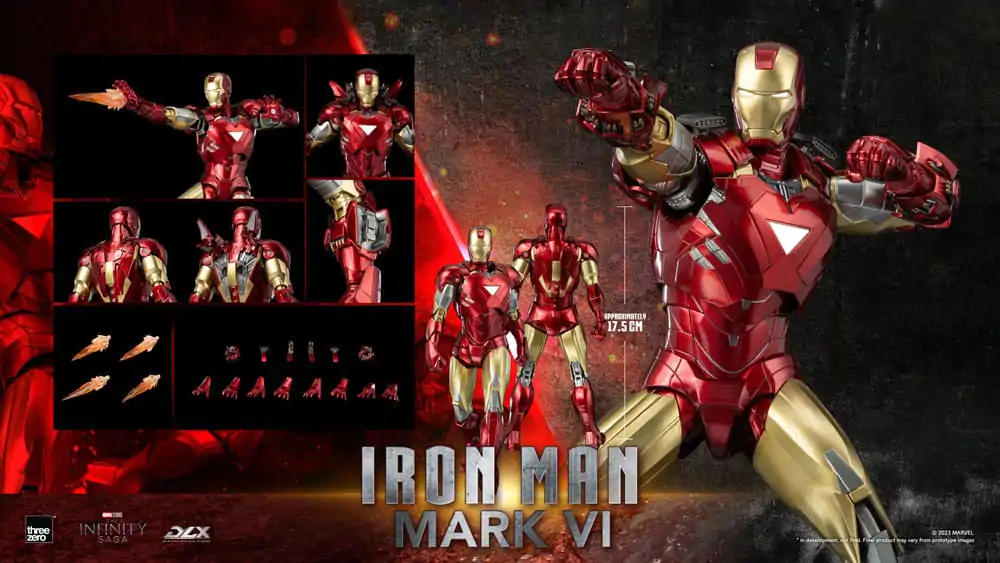 Infinity Saga DLX Akcijska Figura 1/12 Iron Man Mark 6 17 cm fotografija izdelka