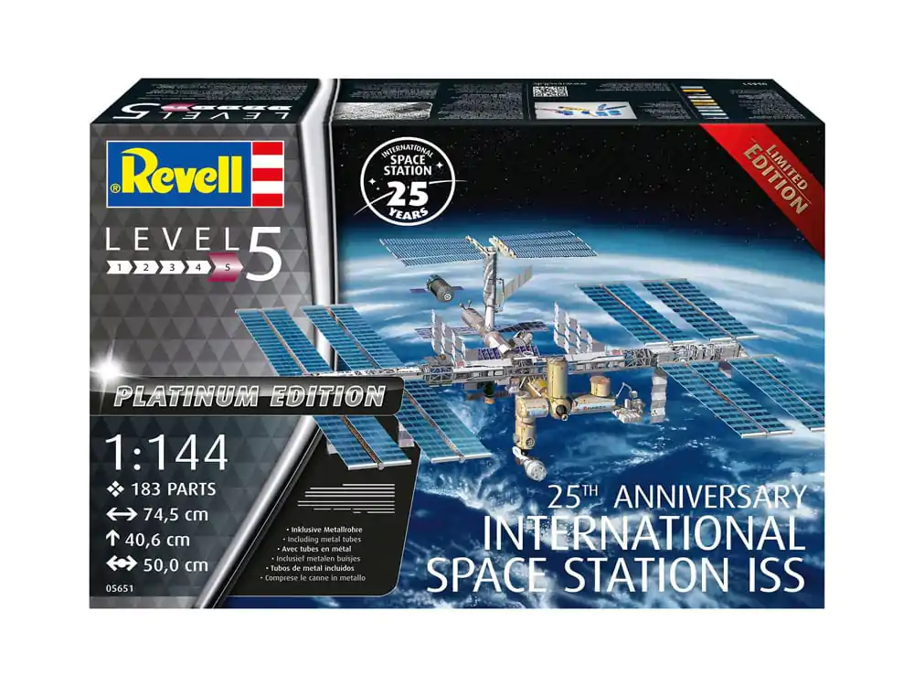 International Space Station ISS Model Komplet Darilni Set 1/144 25th Anniversary Platinum Edition 74 cm fotografija izdelka