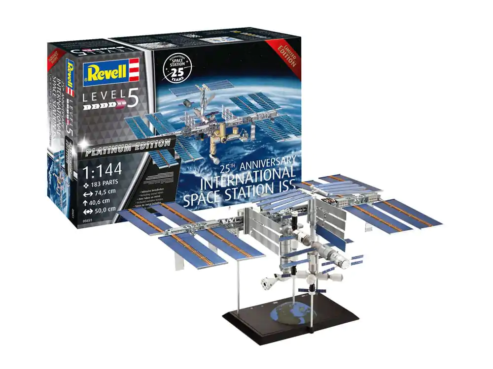 International Space Station ISS Model Komplet Darilni Set 1/144 25th Anniversary Platinum Edition 74 cm fotografija izdelka