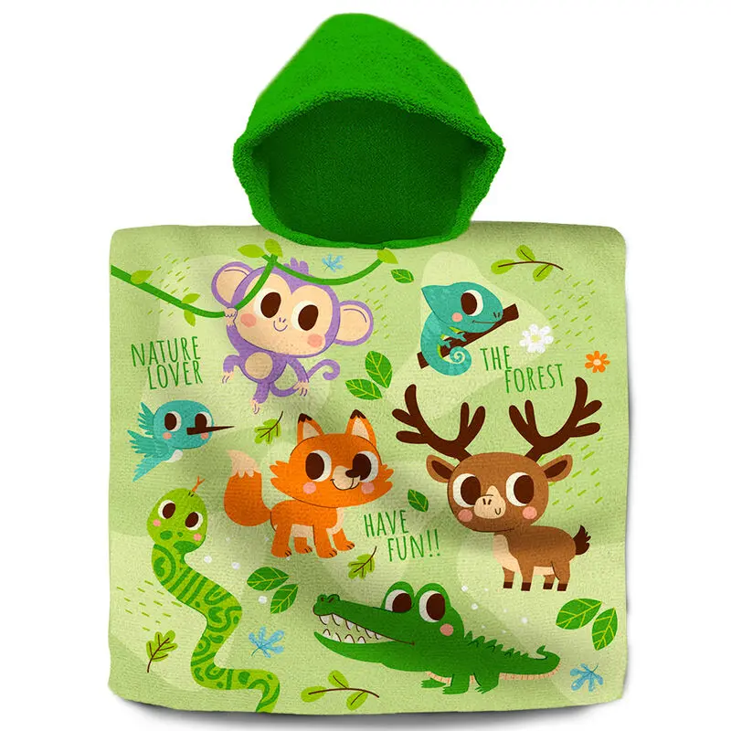 Into the Forest bombažna pončo brisača fotografija izdelka