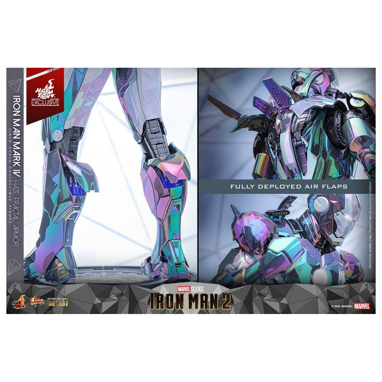 Iron Man 2 akcijska figura 1/6 Iron Man Mark IV (Haze Fractal Armor) 33 cm fotografija izdelka