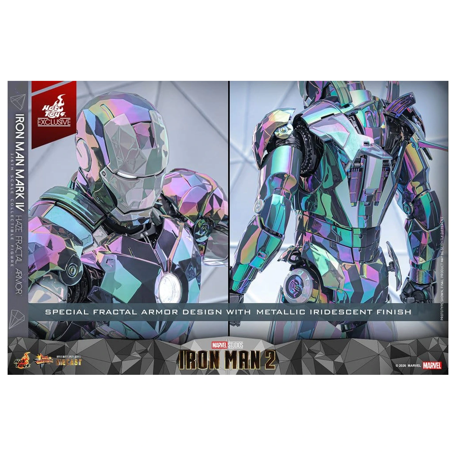 Iron Man 2 akcijska figura 1/6 Iron Man Mark IV (Haze Fractal Armor) 33 cm fotografija izdelka