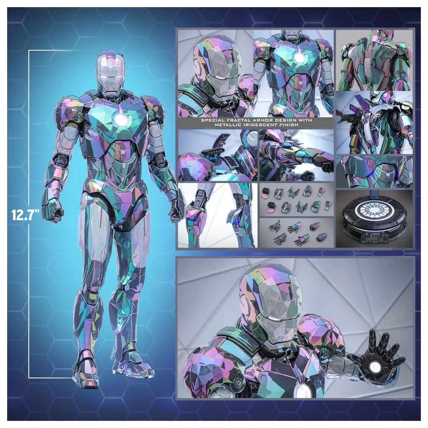 Iron Man 2 akcijska figura 1/6 Iron Man Mark IV (Haze Fractal Armor) 33 cm fotografija izdelka