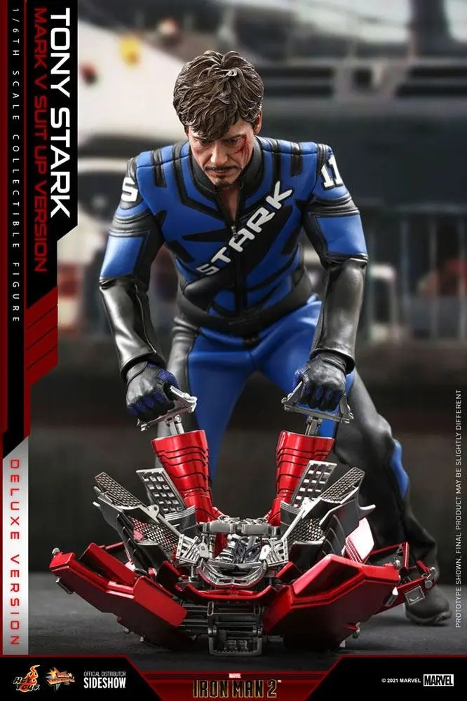 Iron Man 2 Movie Masterpiece Akcijska figura 1/6 Tony Stark (Mark V Suit Up Version) Deluxe 31 cm fotografija izdelka