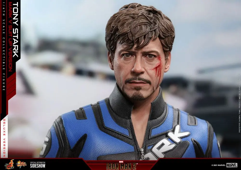Iron Man 2 Movie Masterpiece Akcijska figura 1/6 Tony Stark (Mark V Suit Up Version) Deluxe 31 cm fotografija izdelka