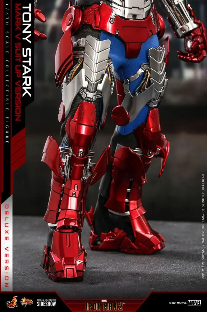 Iron Man 2 Movie Masterpiece Akcijska figura 1/6 Tony Stark (Mark V Suit Up Version) Deluxe 31 cm fotografija izdelka