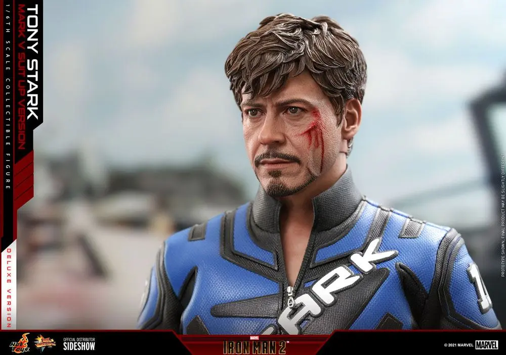 Iron Man 2 Movie Masterpiece Akcijska figura 1/6 Tony Stark (Mark V Suit Up Version) Deluxe 31 cm fotografija izdelka
