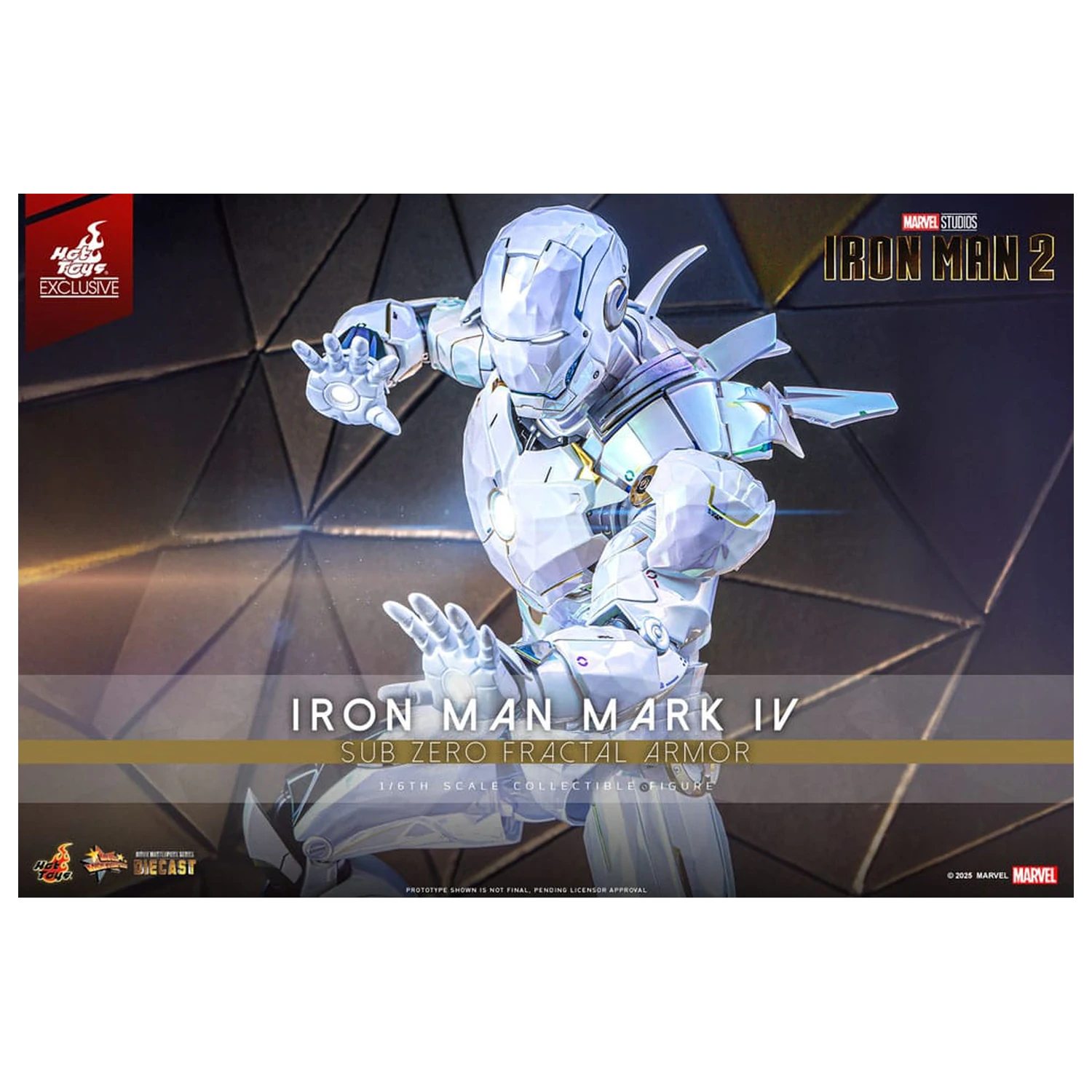 Iron Man 2 Movie Masterpiece Diecast akcijska figura 1/6 Iron Man Mark IV (Sub-Zero Fractal Armor) Hot Toys Exclusive 33 centimetrov fotografija izdelka