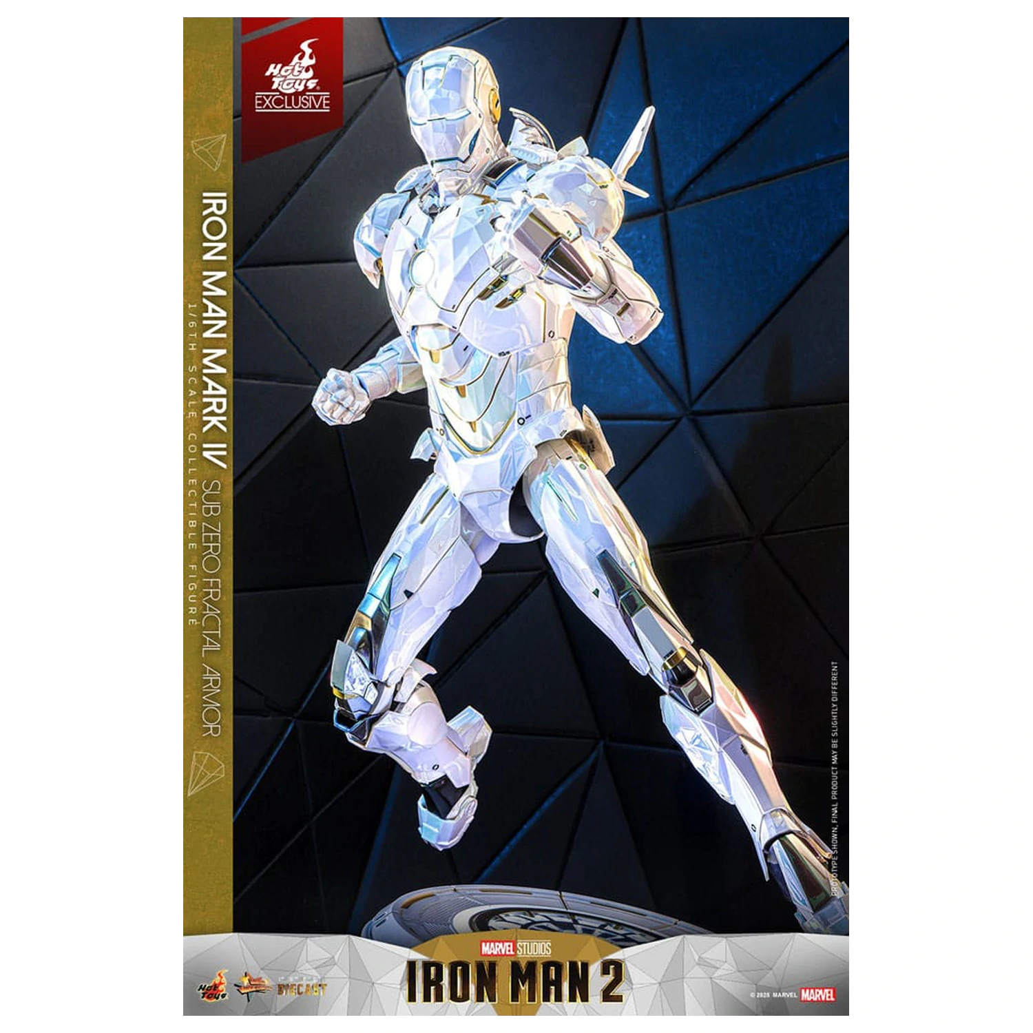 Iron Man 2 Movie Masterpiece Diecast akcijska figura 1/6 Iron Man Mark IV (Sub-Zero Fractal Armor) Hot Toys Exclusive 33 centimetrov fotografija izdelka