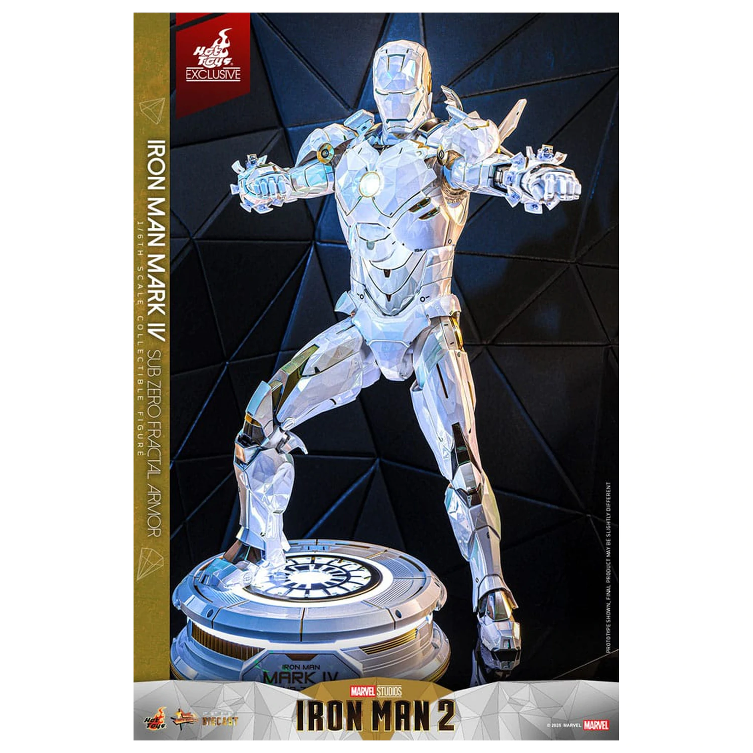 Iron Man 2 Movie Masterpiece Diecast akcijska figura 1/6 Iron Man Mark IV (Sub-Zero Fractal Armor) Hot Toys Exclusive 33 centimetrov fotografija izdelka