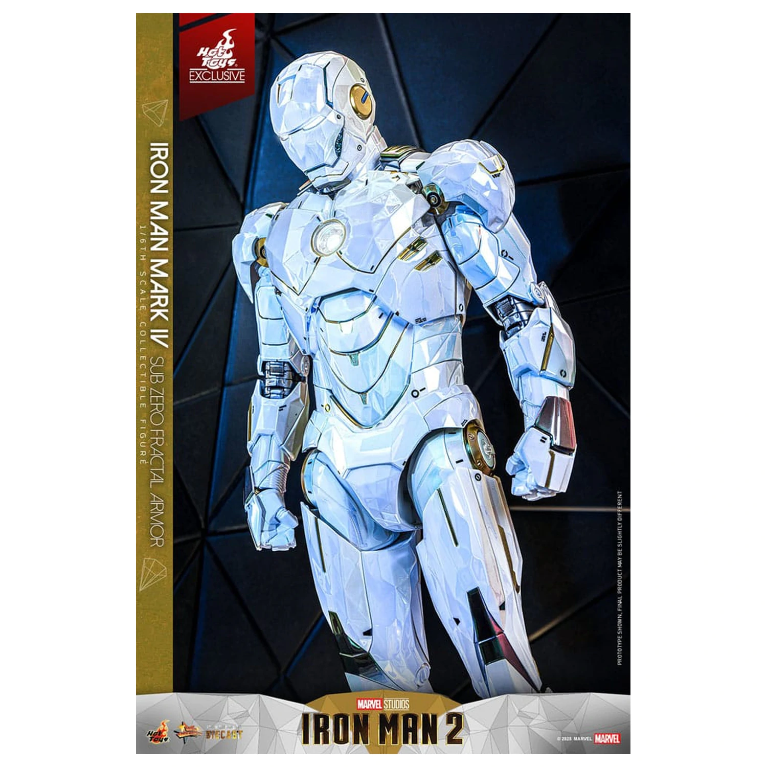 Iron Man 2 Movie Masterpiece Diecast akcijska figura 1/6 Iron Man Mark IV (Sub-Zero Fractal Armor) Hot Toys Exclusive 33 centimetrov fotografija izdelka