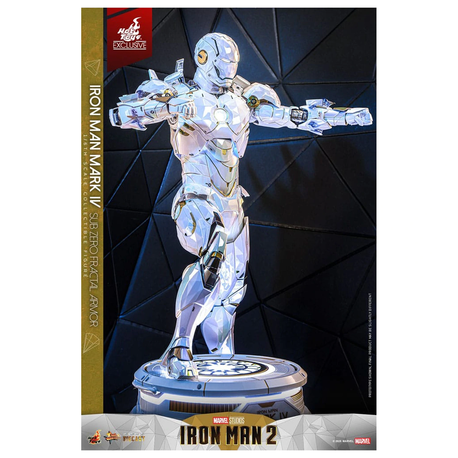 Iron Man 2 Movie Masterpiece Diecast akcijska figura 1/6 Iron Man Mark IV (Sub-Zero Fractal Armor) Hot Toys Exclusive 33 centimetrov fotografija izdelka