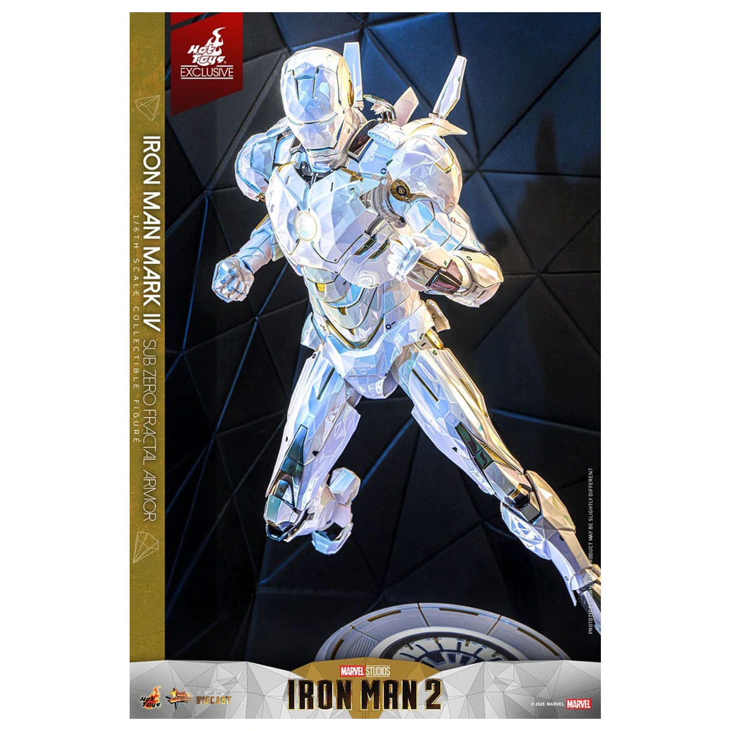 Iron Man 2 Movie Masterpiece Diecast akcijska figura 1/6 Iron Man Mark IV (Sub-Zero Fractal Armor) Hot Toys Exclusive 33 centimetrov fotografija izdelka