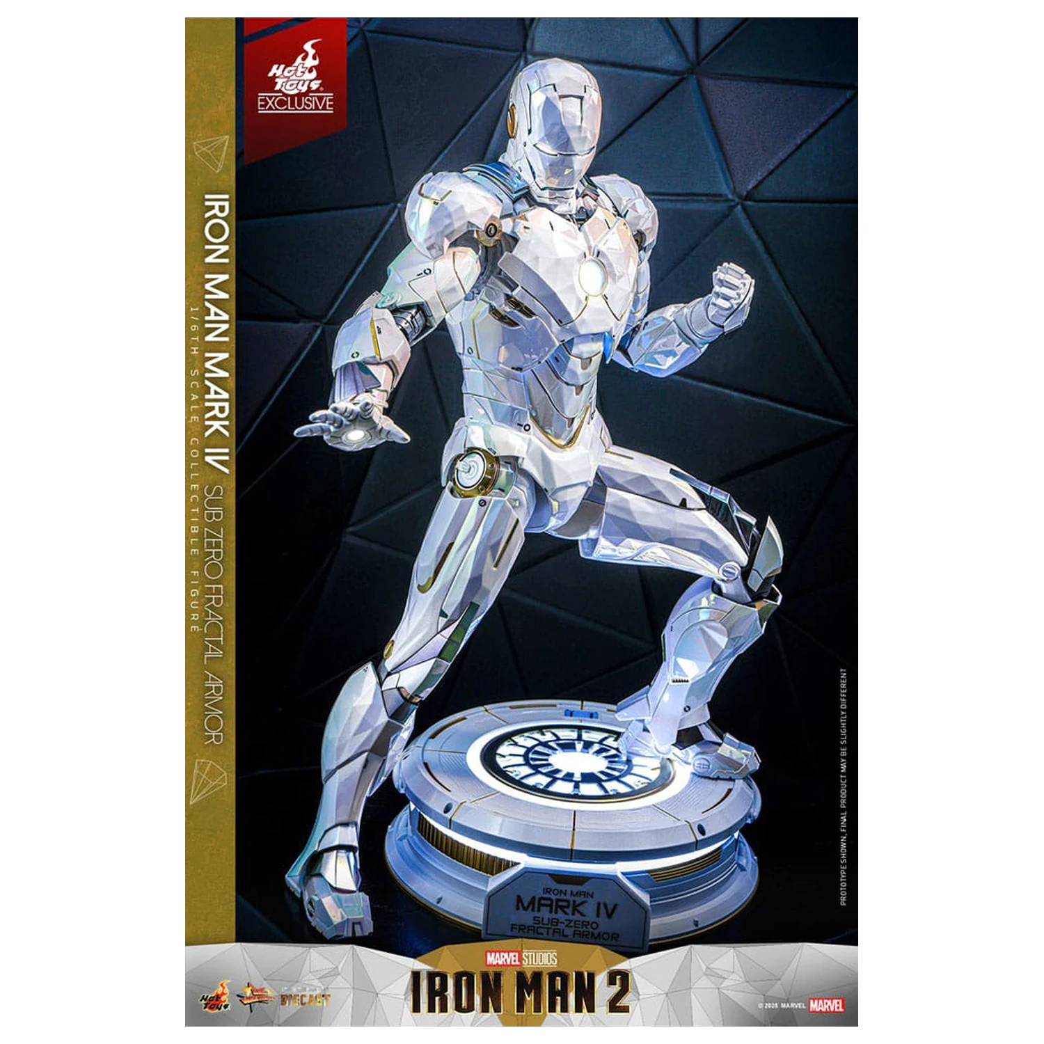 Iron Man 2 Movie Masterpiece Diecast akcijska figura 1/6 Iron Man Mark IV (Sub-Zero Fractal Armor) Hot Toys Exclusive 33 centimetrov fotografija izdelka