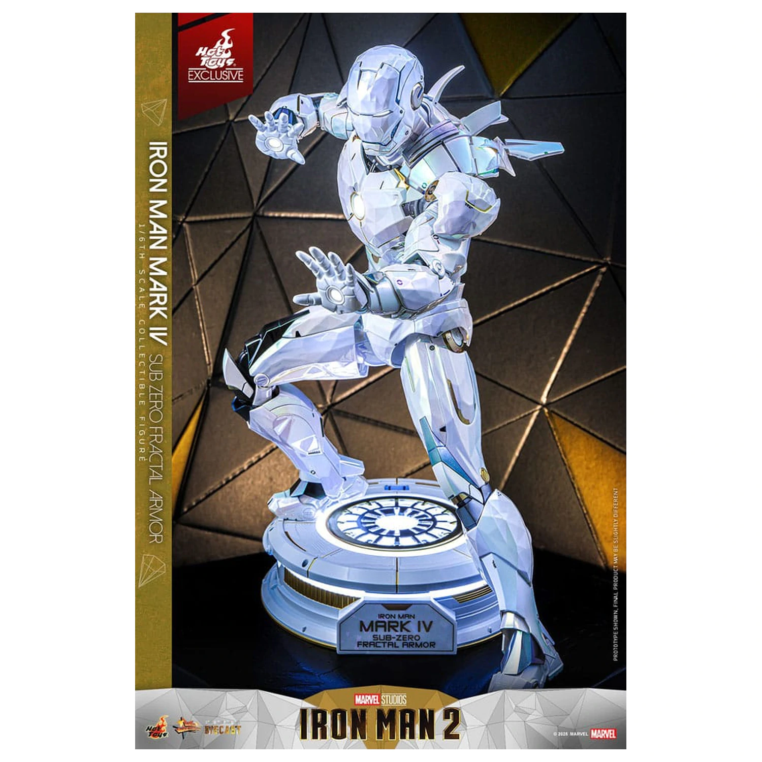 Iron Man 2 Movie Masterpiece Diecast akcijska figura 1/6 Iron Man Mark IV (Sub-Zero Fractal Armor) Hot Toys Exclusive 33 centimetrov fotografija izdelka