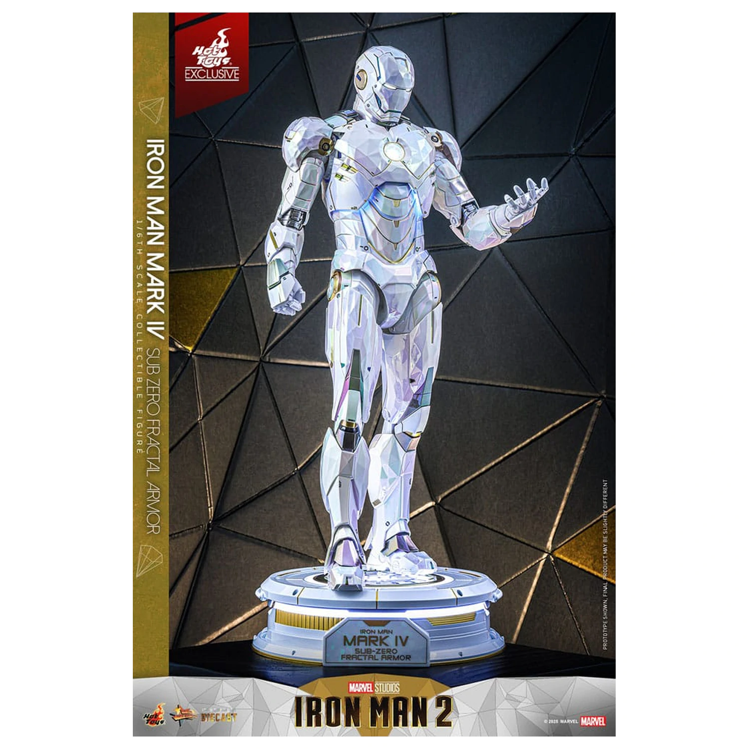 Iron Man 2 Movie Masterpiece Diecast akcijska figura 1/6 Iron Man Mark IV (Sub-Zero Fractal Armor) Hot Toys Exclusive 33 centimetrov fotografija izdelka