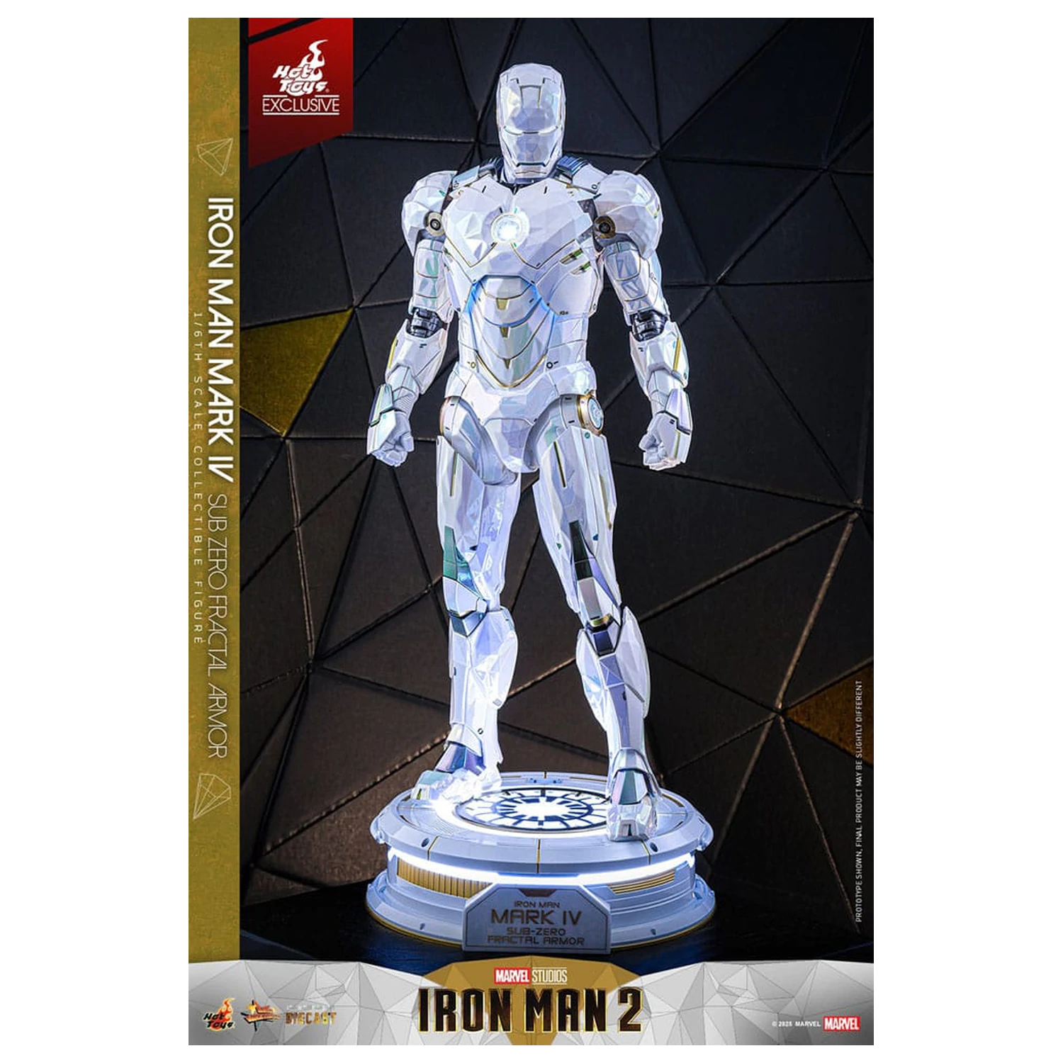 Iron Man 2 Movie Masterpiece Diecast akcijska figura 1/6 Iron Man Mark IV (Sub-Zero Fractal Armor) Hot Toys Exclusive 33 centimetrov fotografija izdelka